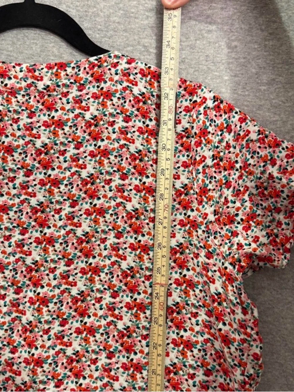 Indigo Rose Floral Mini Dress Cottagecore Coquette Romantic Button Front Sz‎ 1X - Picture 8 of 8